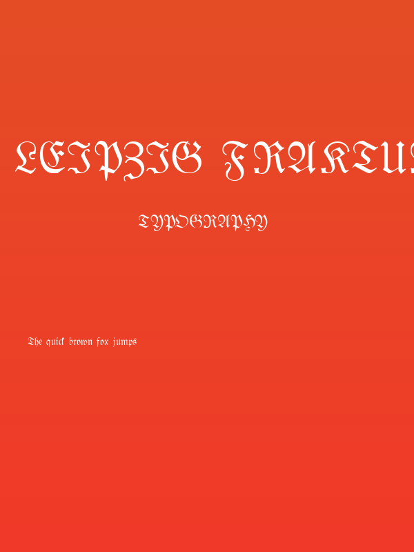 Leipzig Fraktur Normal Poster