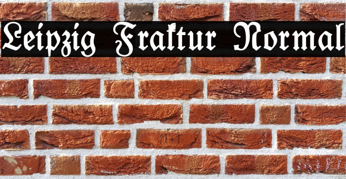 Leipzig Fraktur Normal Font examples