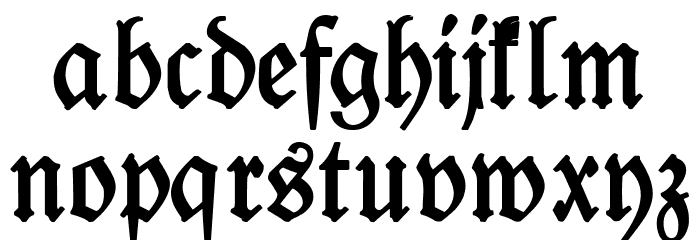 Leipzig Fraktur Normal Font LOWERCASE