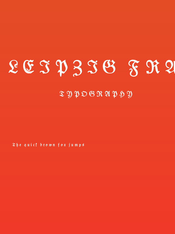 Leipzig Fraktur Normal Poster