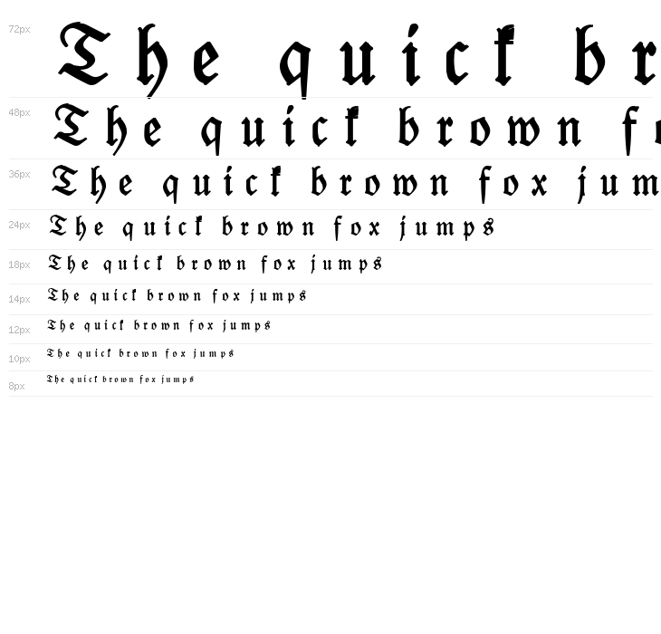 Leipzig Fraktur Normal Waterfall