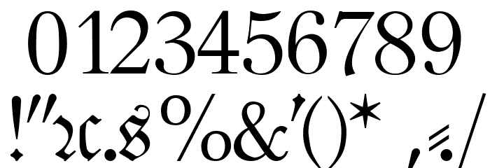 Leipzig Fraktur Normal Font OTHER CHARS