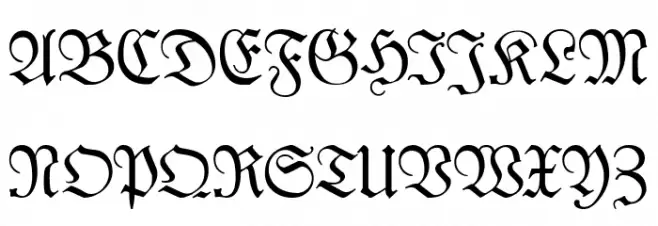 Leipzig Fraktur Normal फ़ॉन्ट अपरकेस