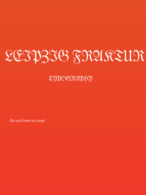 Leipzig Fraktur Normal Poster