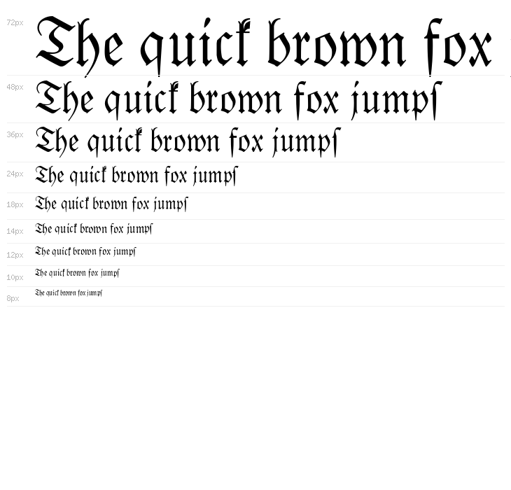 Leipzig Fraktur Normal Waterfall