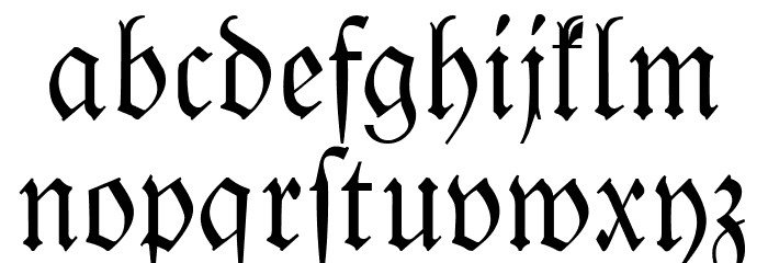 Leipzig Fraktur Normal Font LOWERCASE