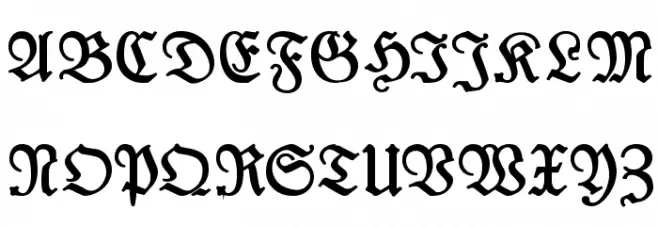 Leipzig Fraktur Normal Schriftart Groß