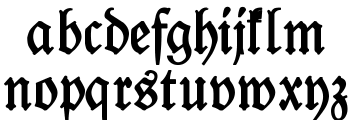 Leipzig Fraktur Normal Font LOWERCASE
