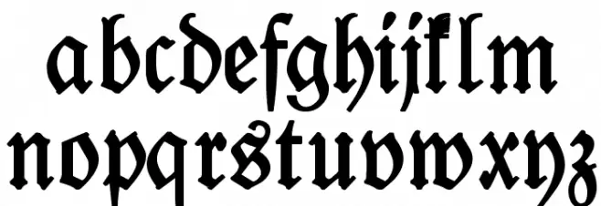 Leipzig Fraktur Normal फ़ॉन्ट लोअरकेस