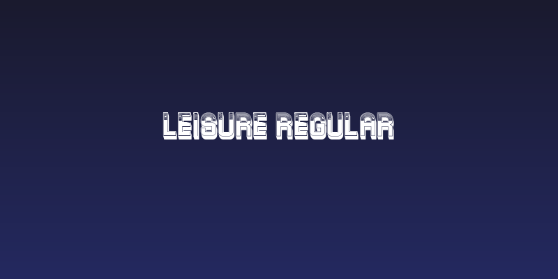 Leisure Regular Social Header