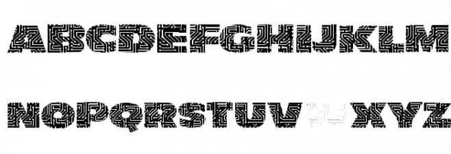 LeiterplattenSans Шрифта ВЕРХНИЙ