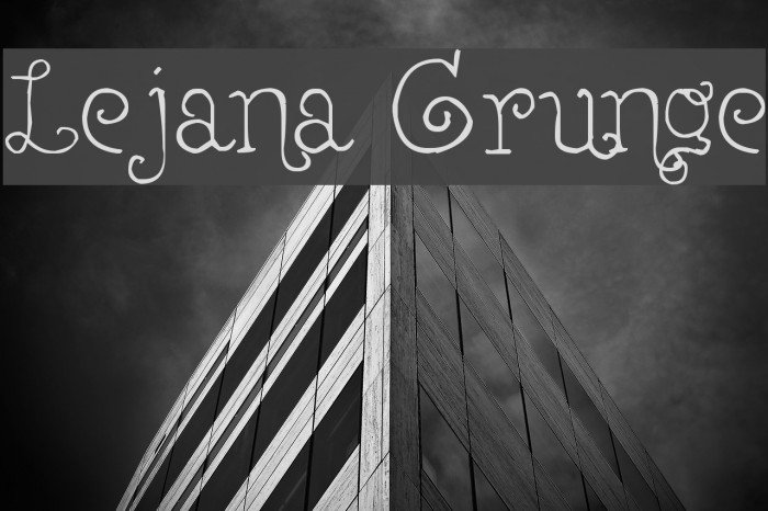 Lejana Grunge Font examples