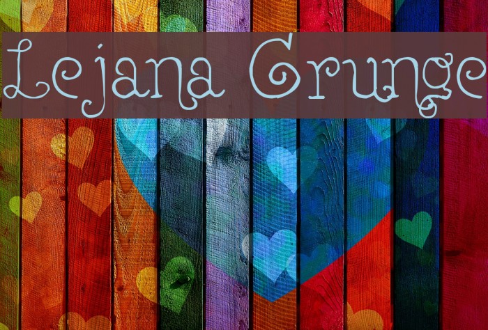 Lejana Grunge Font examples