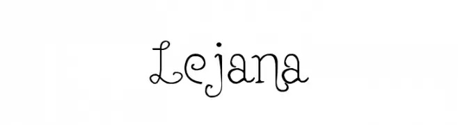 Lejana  Frei Schriftart Herunterladen