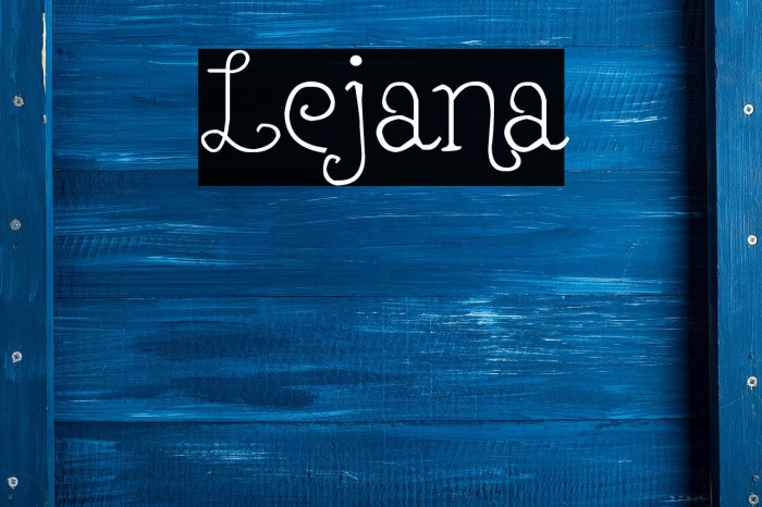 Lejana Font examples