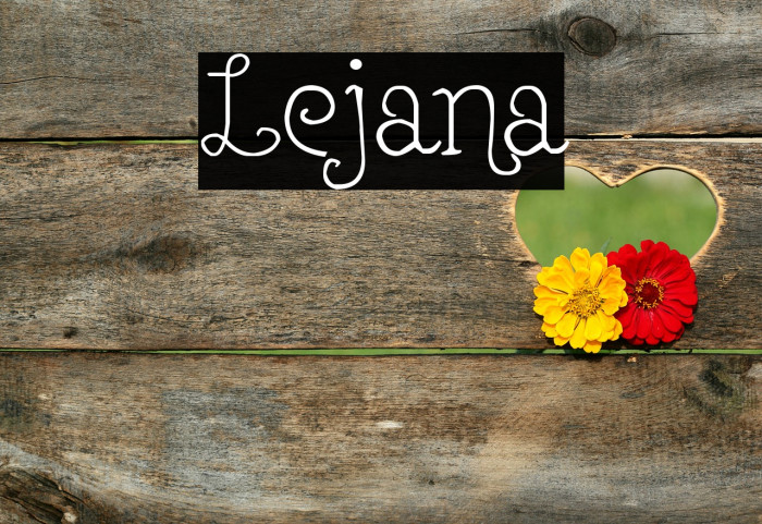Lejana Font examples