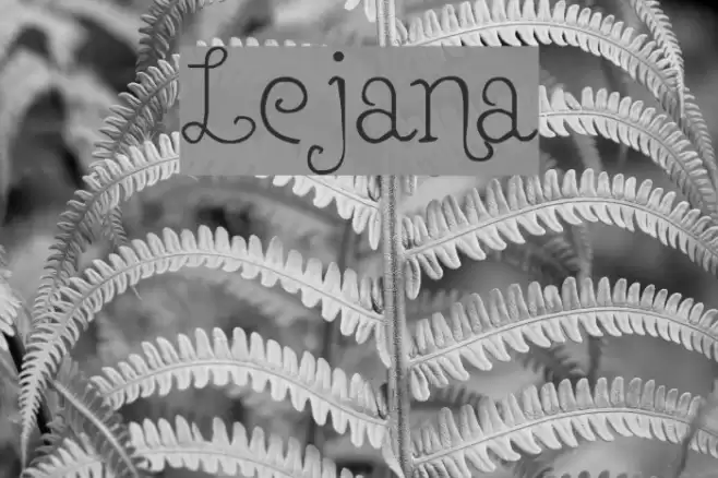 Lejana Font examples