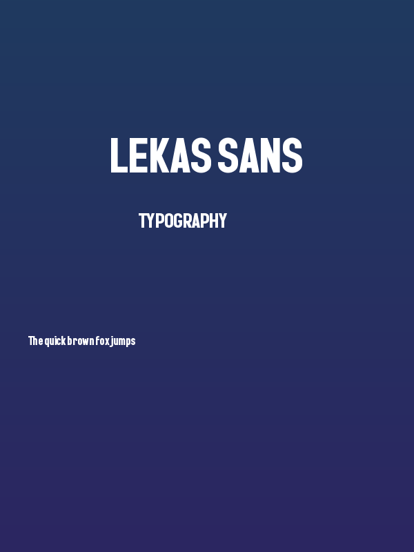 Lekas Sans Poster