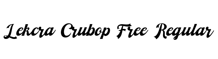 Lekcra Crubop Free Regular  नि: शुल्क फ़ॉन्ट्स डाउनलोड