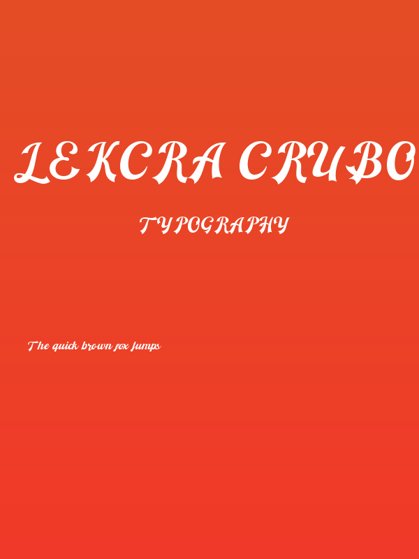 Lekcra Crubop Free Regular Poster