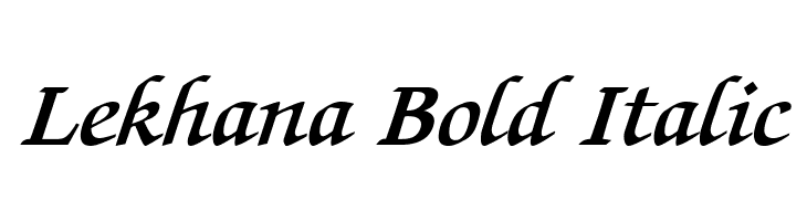 Lekhana Bold Italic  Descarca Fonturi Gratis