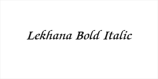 Lekhana Bold Italic Logo