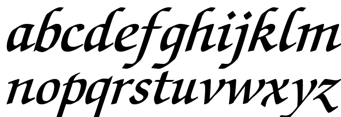 Lekhana Bold Italic Font LOWERCASE