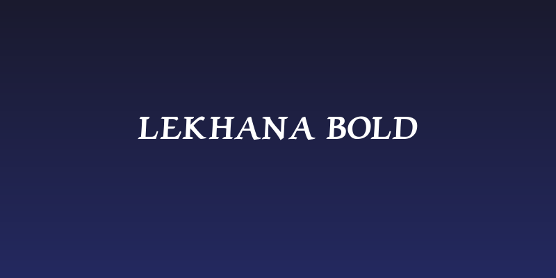 Lekhana Bold Social Header
