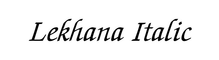 Lekhana Italic Font