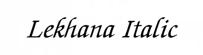 Lekhana Italic  フリーフォントのダウンロード