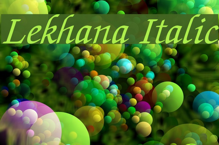 Lekhana Italic Font examples