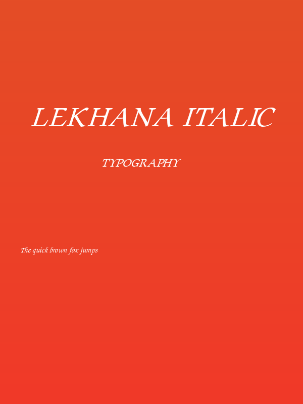 Lekhana Italic Poster