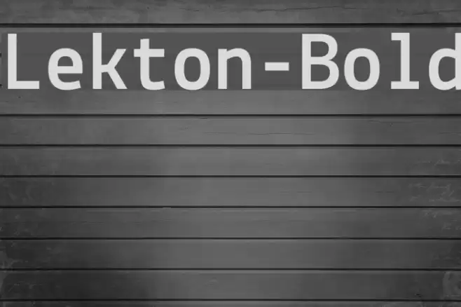Lekton-Bold Font examples