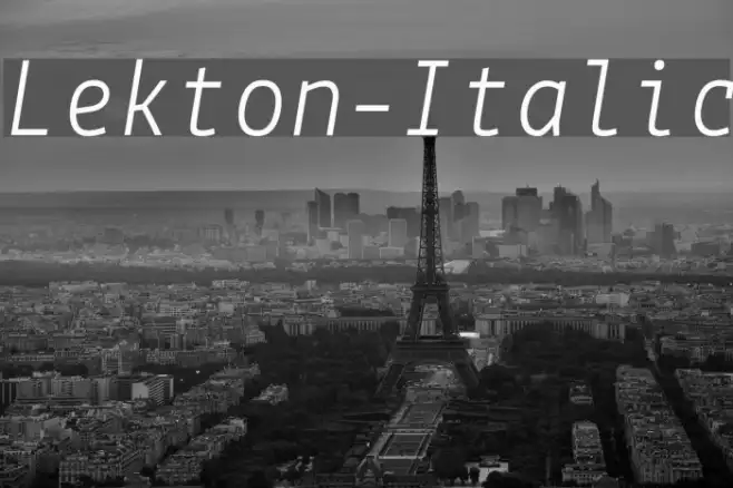 Lekton-Italic Example 1