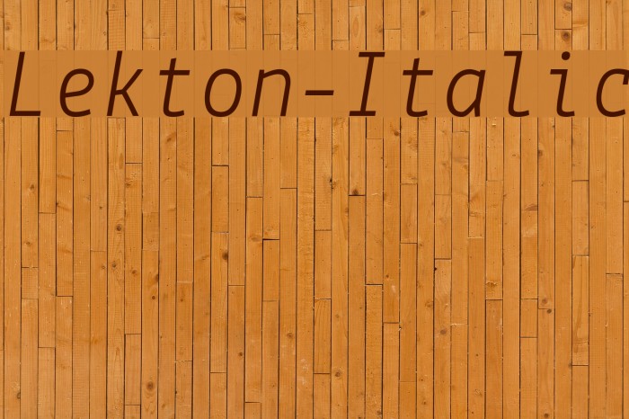 Lekton-Italic Font examples