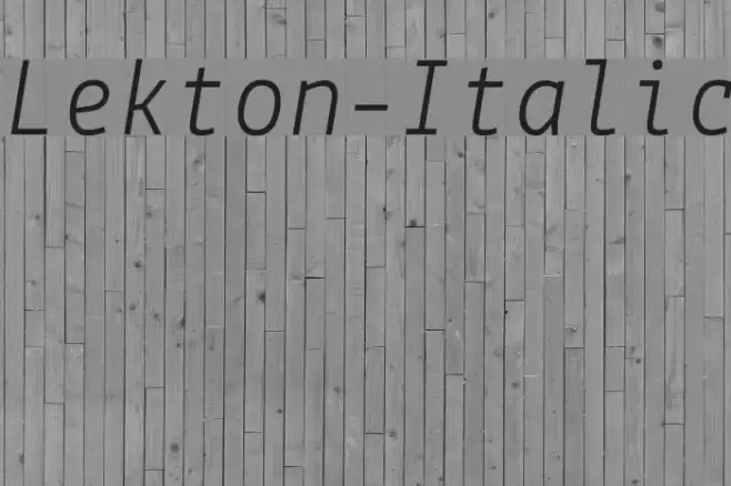 Lekton-Italic Example 2