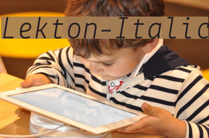 Lekton-Italic Font examples