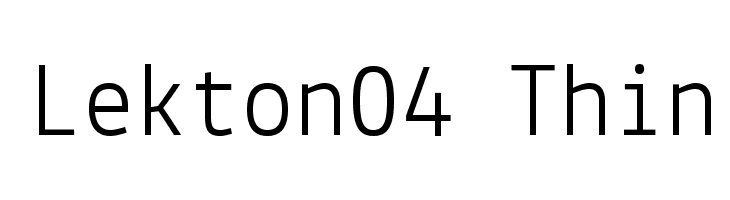 Lekton04 Thin  Frei Schriftart Herunterladen