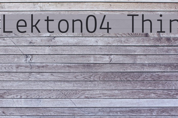Lekton04 Thin Font examples