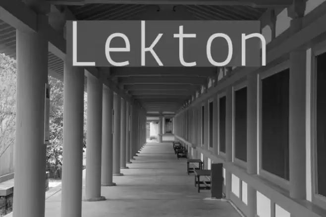 Lekton Font examples