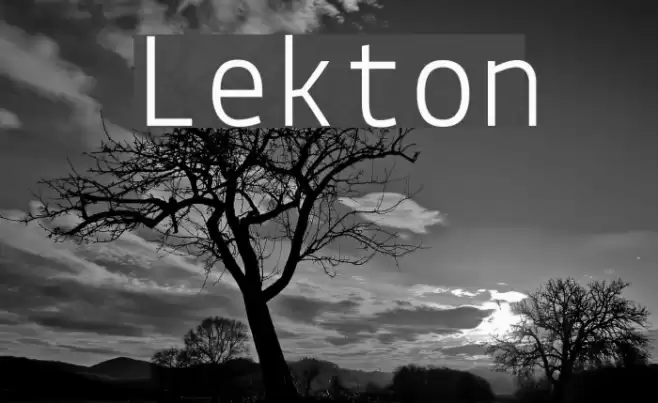 Lekton Font examples