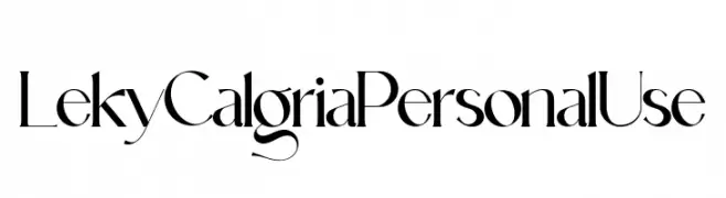 Leky Calgria Personal Use  Frei Schriftart Herunterladen