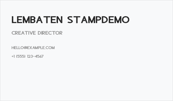Lembaten StampDemo Business Card