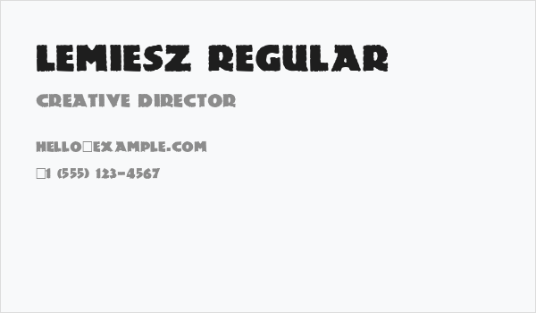 Lemiesz Regular Business Card