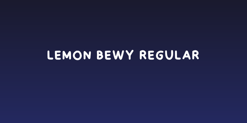 Lemon Bewy Regular Social Header