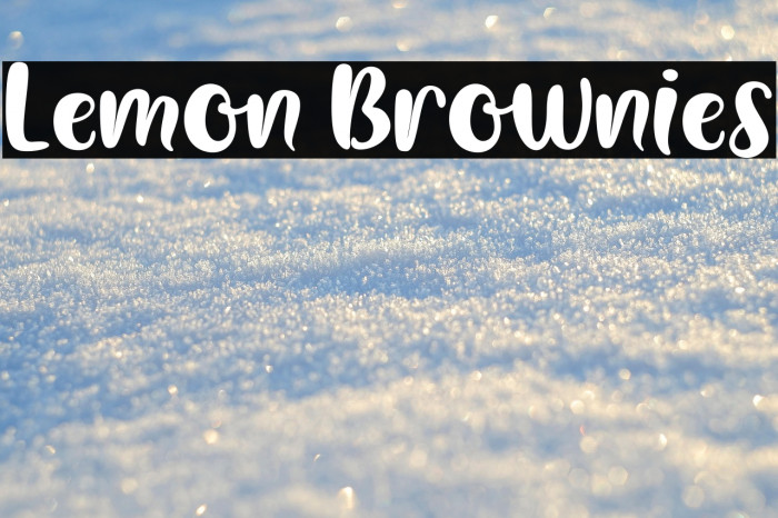 Lemon Brownies Example 1