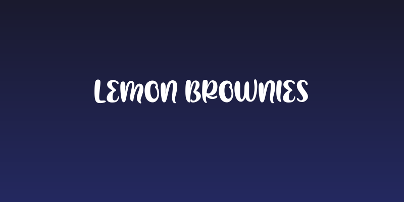 Lemon Brownies Social Header