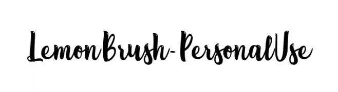 Lemon Brush - Personal Use  Frei Schriftart Herunterladen