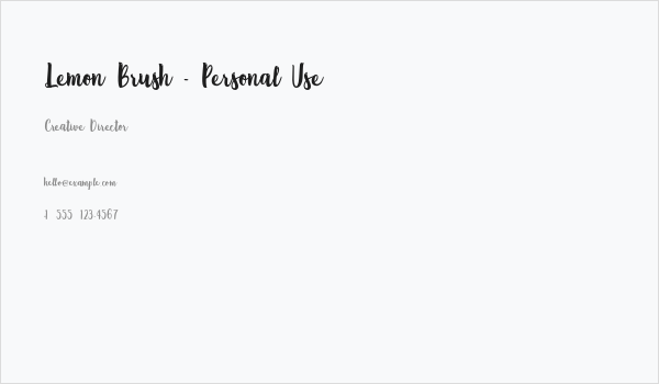 Lemon Brush - Personal Use Business Card