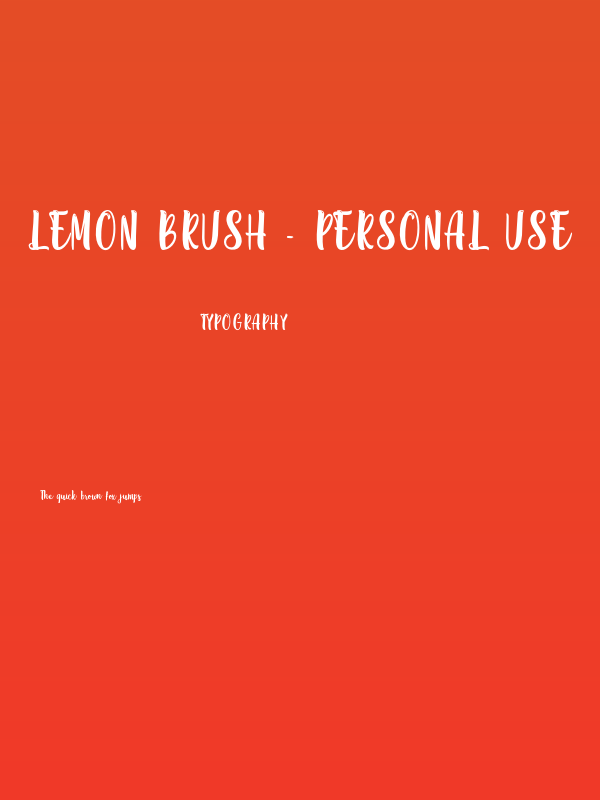 Lemon Brush - Personal Use Poster